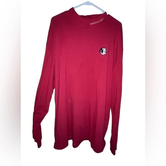 Vintage FSU Shirt Mens XXL Red Florida State Seminoles Old Logo Long Sleeve NCAA - Picture 1 of 7